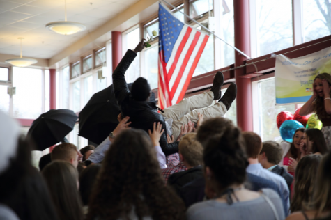 Ramesh Nagarajah crowd surfing at the senior countdown. PHOTO/ Mark Curelop