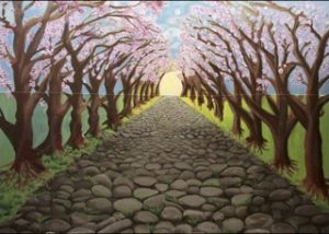 The mural created by Isabella Cerrutti, Natalia Gormley, Katie Marlow-Benedick, Zoe Morris, and Langley Pierpont signifies in part the road ahead. PHOTO/ Mary Kauffmann