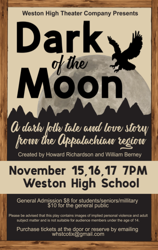 A flyer promoting the fall play.
