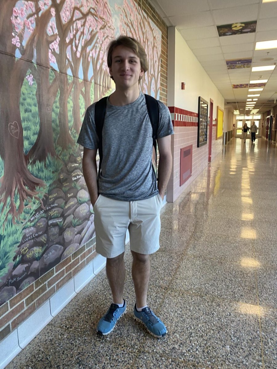 Junior William Balz wears shorts to school