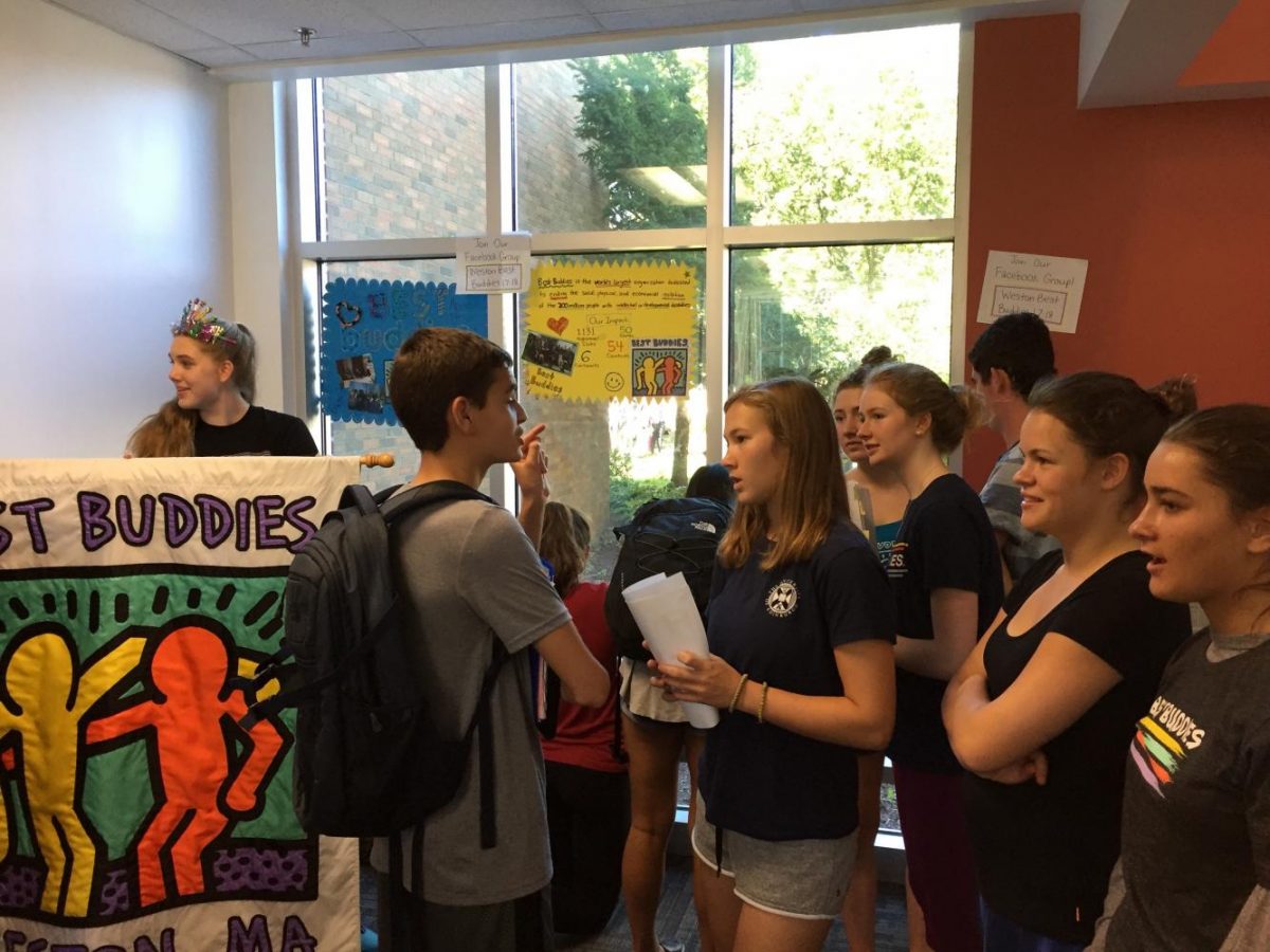 This group of Best Buddies officers actively recruit students to the club

Katie Danglemeir, Lea Sarnblad, Sophie DiPietro, Kaitlin Henry, Kyle Peddie, Sophie Fennell and Gillian Reeder
