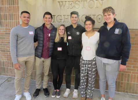 The senior student council officers (Student Council Student Body Co-Presidents Peter Messervy and Casey Shay, Secretary Maggie Wallace -Taylor. Co-Emcees Robert and Rachel Garofalo, Treasurer Cameron Brisky.)
PHOTO/Jane Shay