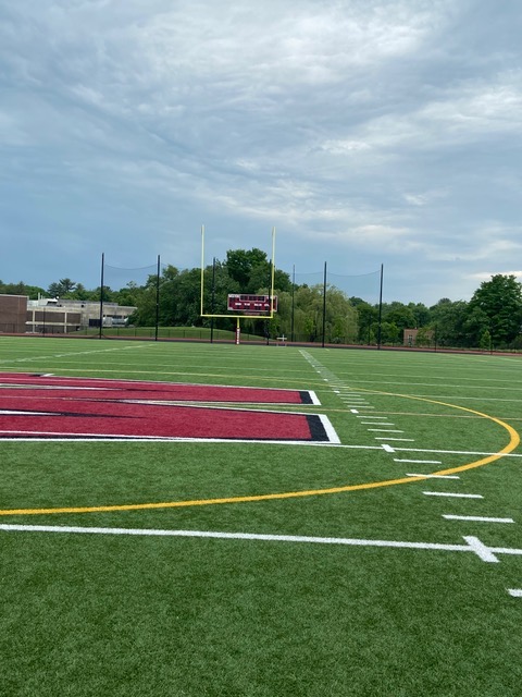 Proctor Field is empty after spring sports are cancelled due to the COVID-19 pandemic.