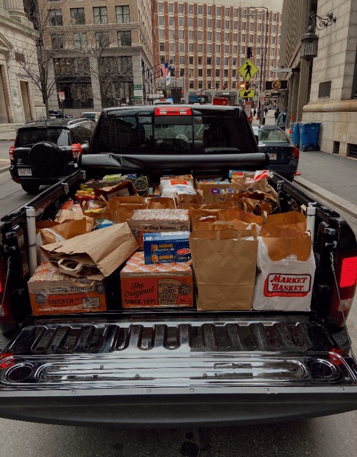 The truckload of food delivered to the NECHV the day before Thanksgiving.