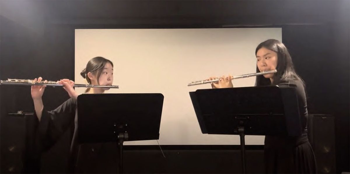 Erin Huang and Chloe Zhong	practice for auditions 		                                           