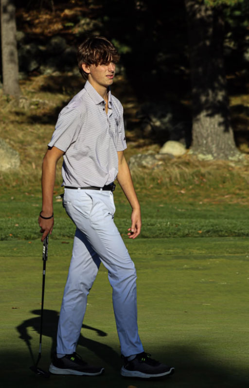 Golf team member John Sopcik at recent match